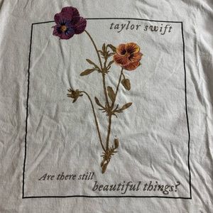 Folklore Taylor Swift merch floral T-shirt - are there still beautiful things?
